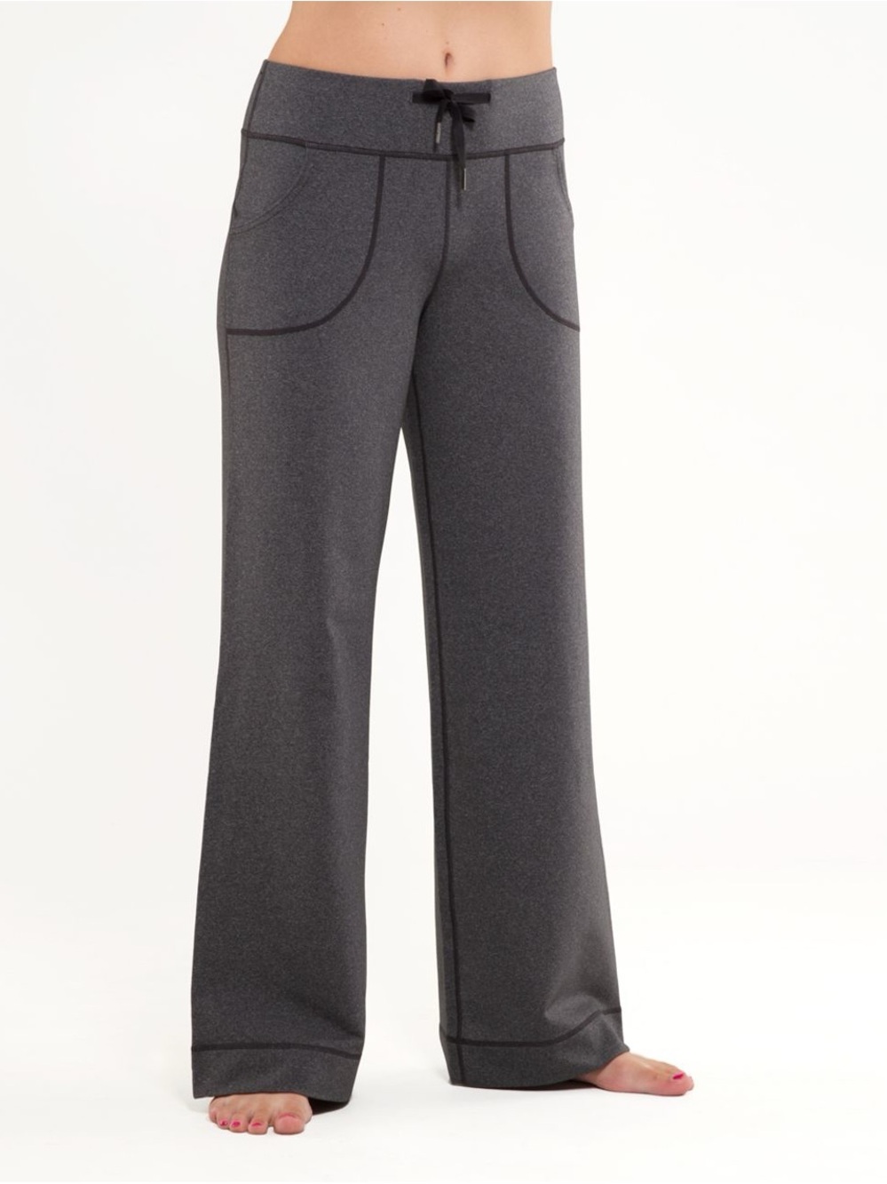 lululemon Healthered Deep Charcoal Still Pant - wide leg track pant